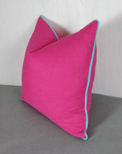 Load image into Gallery viewer, Fuchsia Pink Pillow Cover FREE PIPING 18x18 20x20 22x22 24x24 13x20 14x22 16x26
