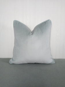 Light Blue Velvet Pillow Cover FREE PIPING 18X18 20X20 22X22 24X24