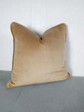 Load image into Gallery viewer, Camel Pillow Cover Velvet FREE PIPING 20x20 22x22 24x24 Made To Order
