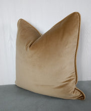 Load image into Gallery viewer, Camel Pillow Cover Velvet FREE PIPING 20x20 22x22 24x24 Made To Order
