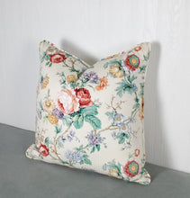 Load image into Gallery viewer, Floral Pillow Cover Summer Hill Fabric FREE PIPING 18X18 20X20 22x22 MADE TO ORDER
