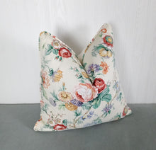 Load image into Gallery viewer, Floral Pillow Cover Summer Hill Fabric FREE PIPING 18X18 20X20 22x22 MADE TO ORDER
