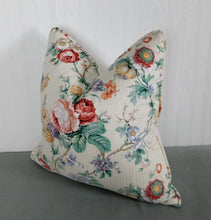 Load image into Gallery viewer, Floral Pillow Cover Summer Hill Fabric FREE PIPING 18X18 20X20 22x22 MADE TO ORDER
