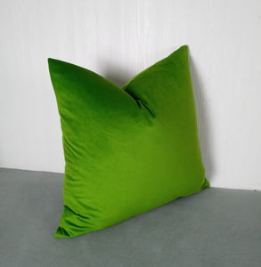 Kelly Green Pillow Cover Velvet FREE PIPING 18X18 20X20 22X22 Made to Order