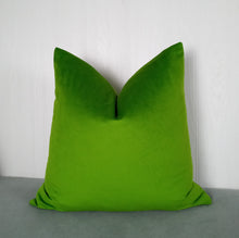 Load image into Gallery viewer, Kelly Green Pillow Cover Velvet FREE PIPING 18X18 20X20 22X22 Made to Order
