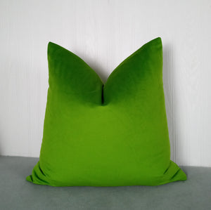 Kelly Green Pillow Cover Velvet FREE PIPING 18X18 20X20 22X22 Made to Order