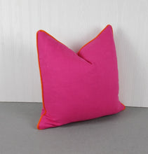 Load image into Gallery viewer, Fuchsia Pink Pillow Cover FREE PIPING 18x18 20x20 22x22 24x24 13x20 14x22 16x26
