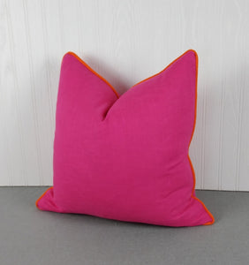 Fuchsia Pink Pillow Cover FREE PIPING 18x18 20x20 22x22 24x24 13x20 14x22 16x26