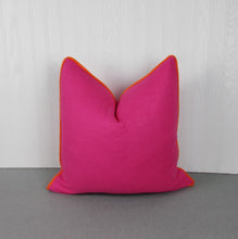 Load image into Gallery viewer, Fuchsia Pink Pillow Cover FREE PIPING 18x18 20x20 22x22 24x24 13x20 14x22 16x26
