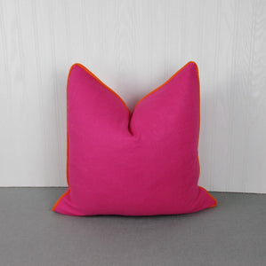 Fuchsia Pink Pillow Cover FREE PIPING 18x18 20x20 22x22 24x24 13x20 14x22 16x26