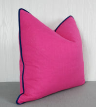 Load image into Gallery viewer, Fuchsia Pink Pillow Cover FREE PIPING 18x18 20x20 22x22 24x24 13x20 14x22 16x26
