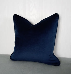 Navy Blue Pillow Cover Velvet FREE PIPING 18x18 20x20 22x22 24x24